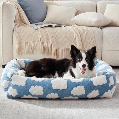 JOEJOY Cute Dog Bed Medium Size Dog, Rectangle Soft Furry Dog Beds - Image 8