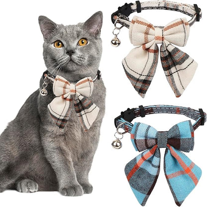 ADOGGYGO Plaid Cat Collars by ADOGGYGO