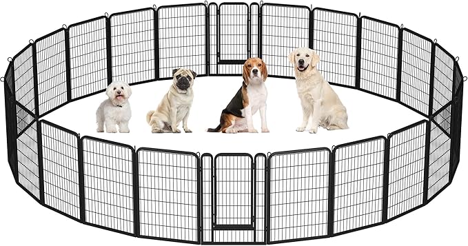 Yaheetech Dog Playpen Outdoor, 40 inch 24 Panels Dog Pen Indoor Heavy Duty by Yaheetech
