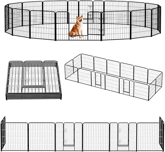 NEWBULIG Dog Playpen 16 Panels 32" Height Foldable Heavy Duty Metal Dog by NEWBULIG