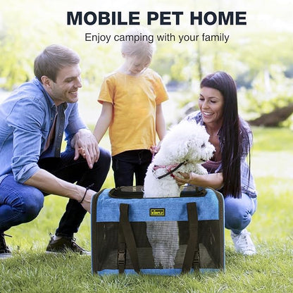 Dog Carriers for Small Dogs, Large Cat & Bunny, Foldable Soft-Sided Pet Travel - Image 7