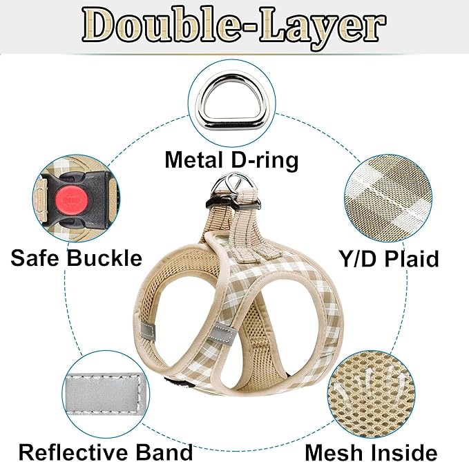 Dog Harness Step-in Breathable Puppy Cat Dog Vest Harnesses - Image 2