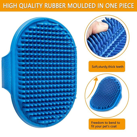 ROPO Dog Bath Brush, Dog Shampoo Brush Soothing Massage Rubber Comb - Image 2
