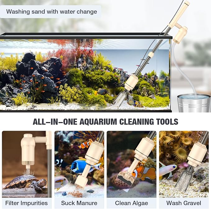 AKKEE Aquarium Vacuum Gravel Cleaner: 18W Gravel Vacuum - Image 5
