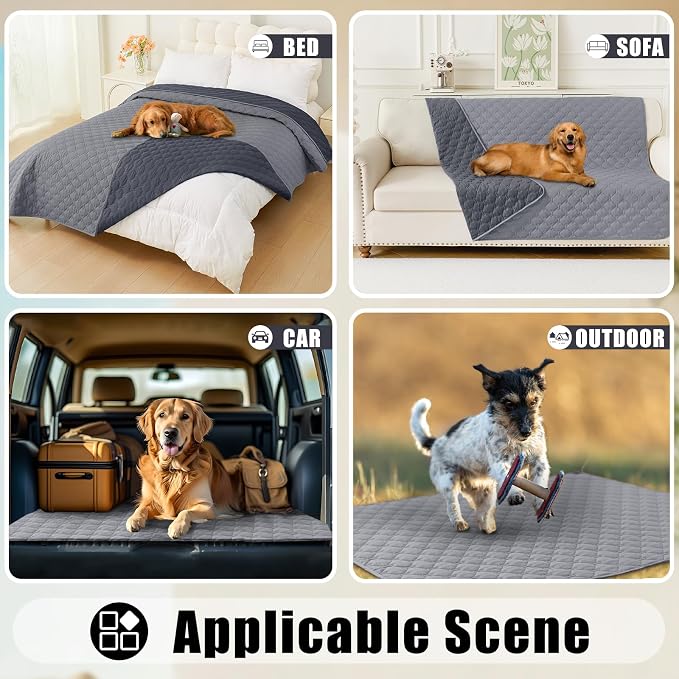 Smiry Waterproof Dog Bed Cover Blanket, Soft Reversible Pet Blanket, Washable - Image 7