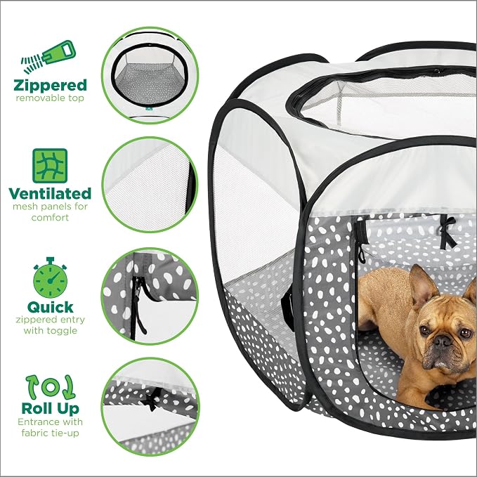 Furhaven Portable Dog Playpen Cat Tent, Pet Playground, Kennel Foldable Indoor - Image 3