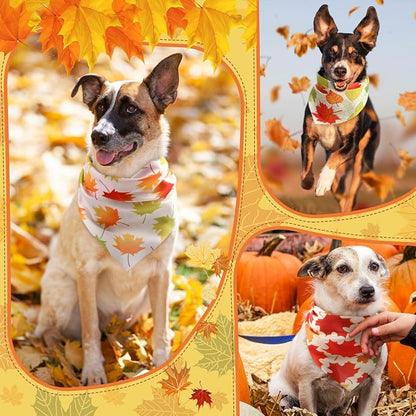 Chunful 100 Pieces Thanksgiving Dog Bandanas Bulk Fall Autumn Pet Bandanas - Image 4