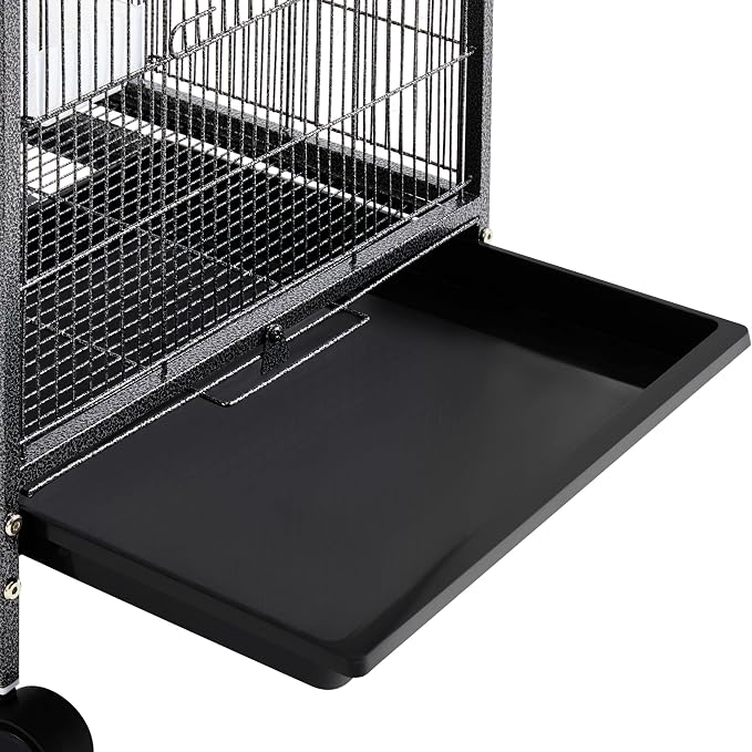 Yaheetech 40 Inch Wrought Iron Bird Cage Open-Top Parrot Cage - Image 8