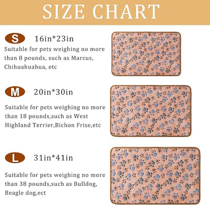 1 Pack 3 Blankets Super Soft Fluffy Premium Fleece Pet Blanket Flannel Paw - Image 3