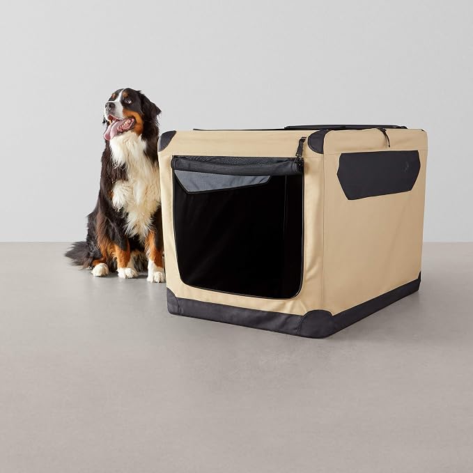 Amazon Basics Portable Folding Soft Dog Crate, Double Door, Collapsible Travel - Image 8