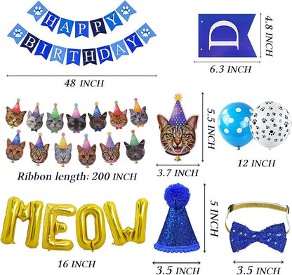 STMK Cat Birthday Party Supplies, Cat Birthday Hat - Image 4