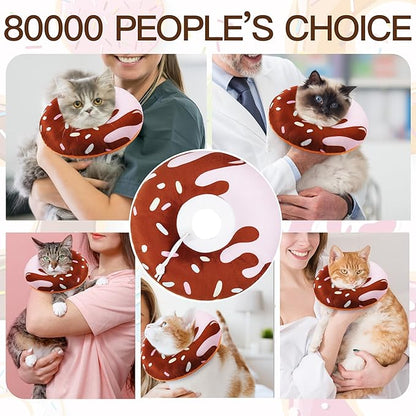 Cat Cone Collar Soft, Cute Cat Donut Collar After Surgery, Adjustable Kitten - Image 6