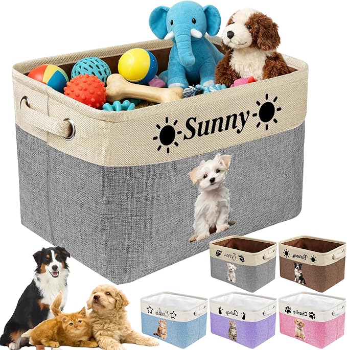 Personalized Dog Cat Toy Storage Basket by Unknown