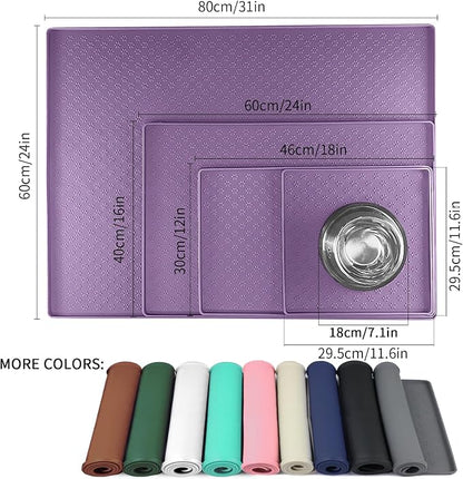 Ptlom Dog Food Mat Anti-Slip Pet Bowl Mats - Image 2