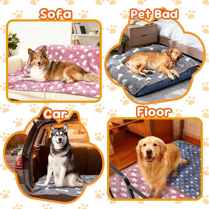 3 Pcs Dog Blanket Super Soft Pet Puppy Blankets Calming Dog Blankets - Image 7