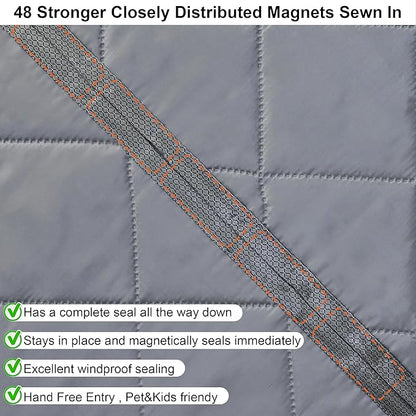 Reversible Wide Magnetic Thermal Insulated Door Curtain - Image 5