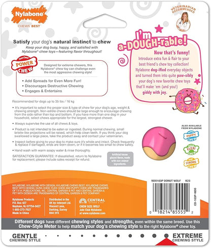 Nylabone Donut Power Chew Toy for Dogs, Dog Toys for Aggressive Chewers - Image 12