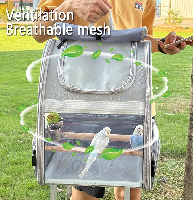 Bird Carrier, Travel Bird Cage, Bird Backpack - Image 4