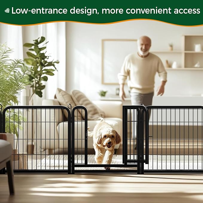 Yaheetech Dog Playpen Outdoor, 24 inch 6 Panels Dog Pen Indoor Heavy Duty Puppy - Image 4