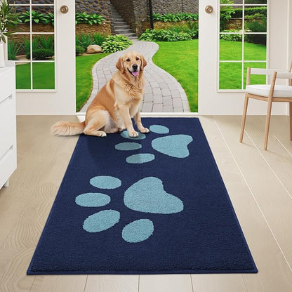 Buganda Dog Door Mat for Muddy Paws, Absorbent Dirt Trapper Washable Indoor by Buganda