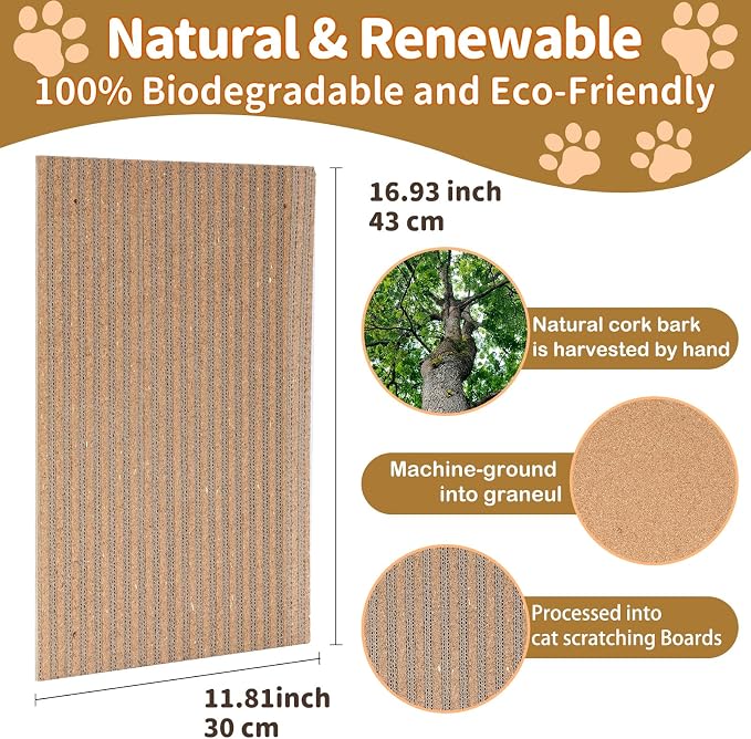 Natural Cork cat Scratch pad for Cats-cat Scratching Posts-cat scratchers for - Image 2