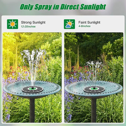Yzert Solar Fountain for Bird Bath Glass - Image 3