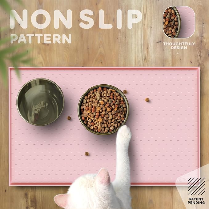 Dog Food Mat - 28x18 Raised Edges Dogs Mat - Image 4