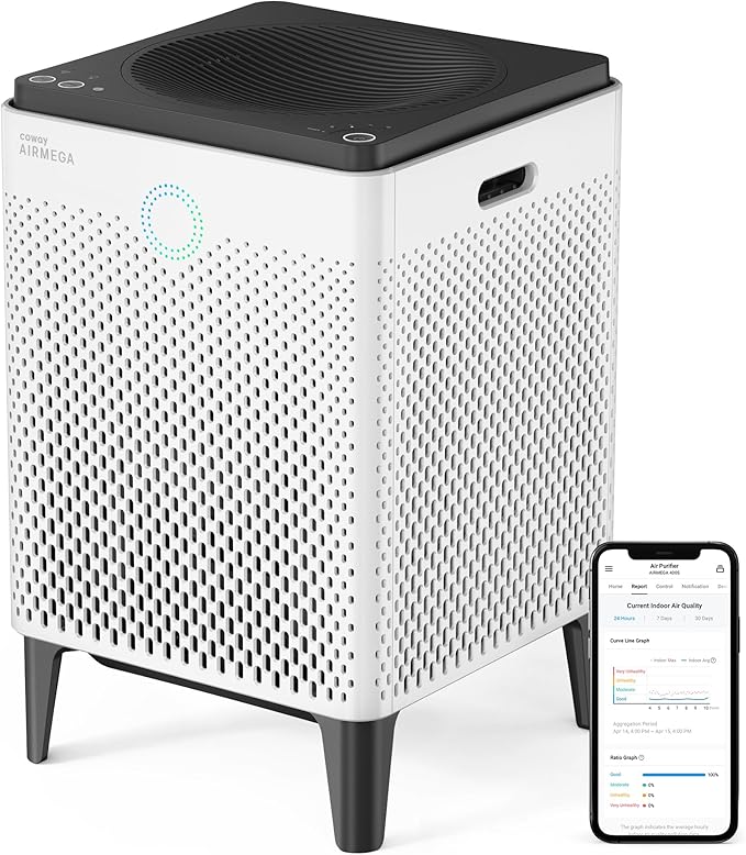 Coway Airmega 400S App-Enabled Smart Air Purifier, True HEPA Air Purifier by Coway