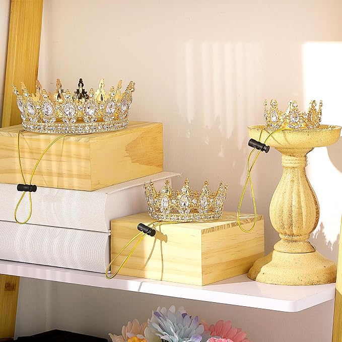 Abbylike Pet Rhinestone King Crown Small Size, Queen Crown - Image 4