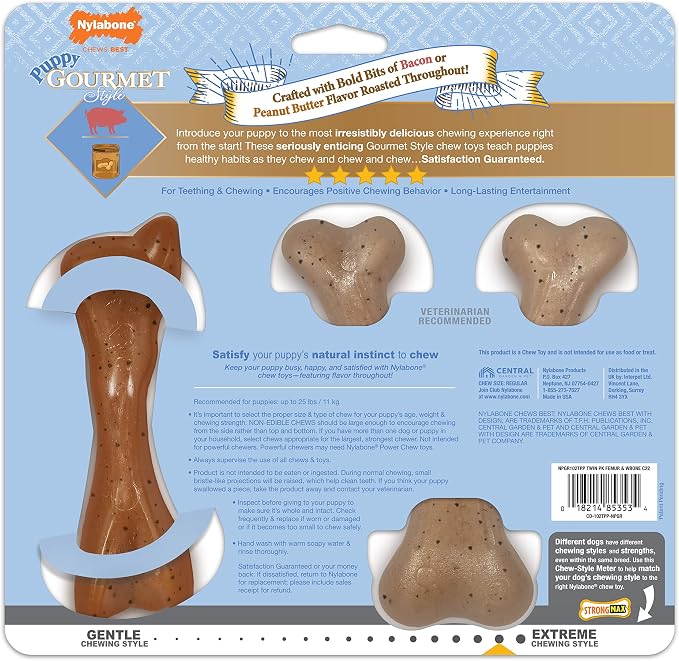 Nylabone Gourmet Style Femur & Wishbone Strong Chew Toy - Image 10