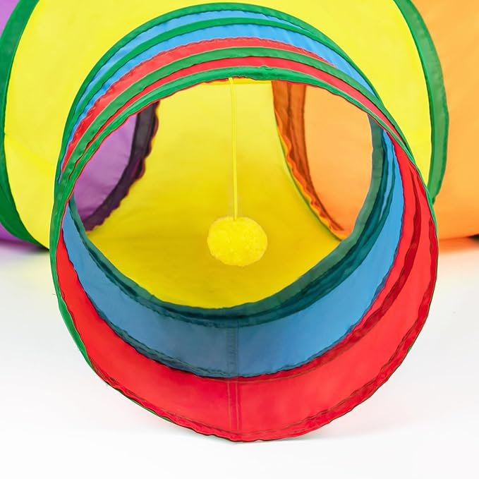 Tempcore Pet Cat Tunnel Collapsible Toy, 3-Way Kitty Tunnel - Image 5