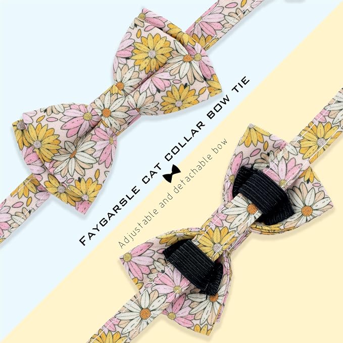 Faygarsle 2 Pack Floral Cat Collar Set - Image 6