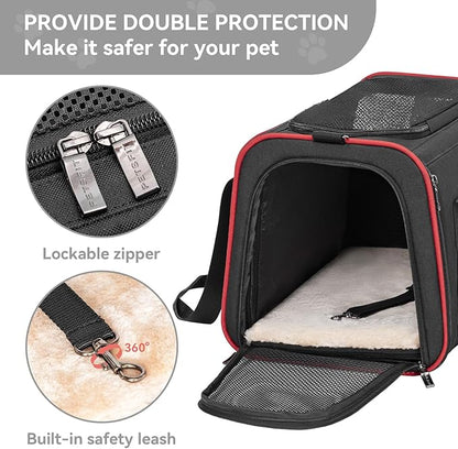 Petsfit Expandable Cat Carrier Dog Carriers, Airline Approved Soft-Sided - Image 5