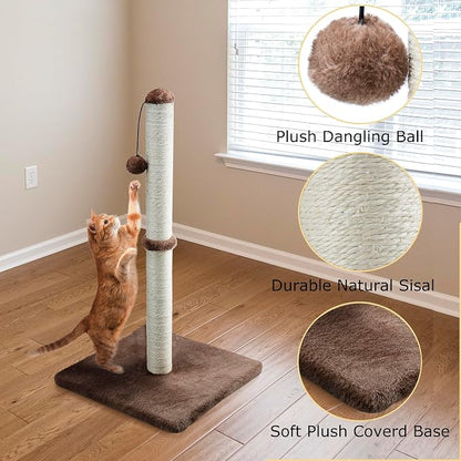 Dimaka 34" Height Tall Cat Scratching Post, Claw Scratcher - Image 3