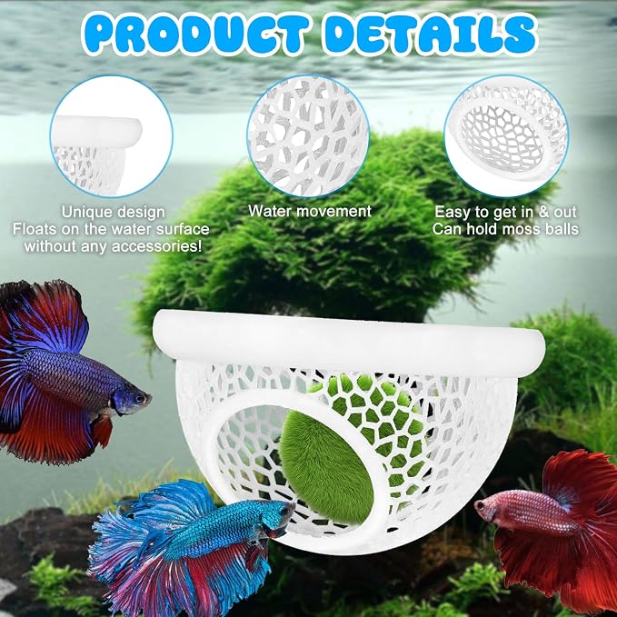Floating Betta Hide & Shrimp Cave – All-in-One Aquarium Hammock, and Safe - Image 7