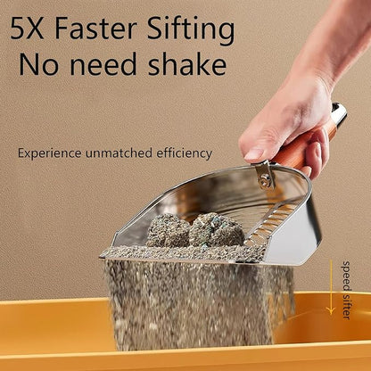 DHXYZZB Cat Litter Scoop 304 Stainless Steel Litter Shovel, Heavy Duty Litter - Image 6