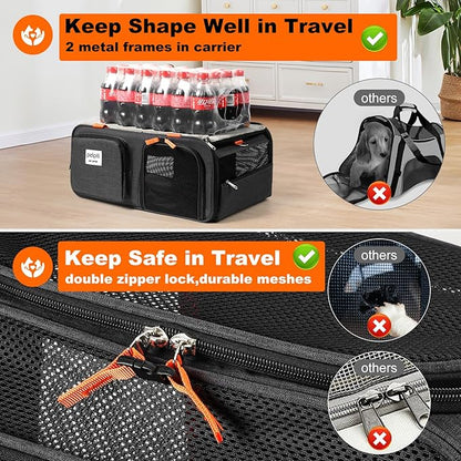 19x13x9 TSA Approved top Expandable pet Carrier - Image 5