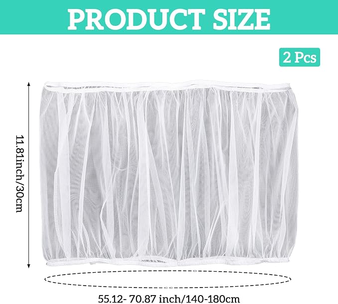 2 Pcs Bird Cage Cover Universal Bird Cage Seed Catcher, Breathable Nylon Mesh - Image 2