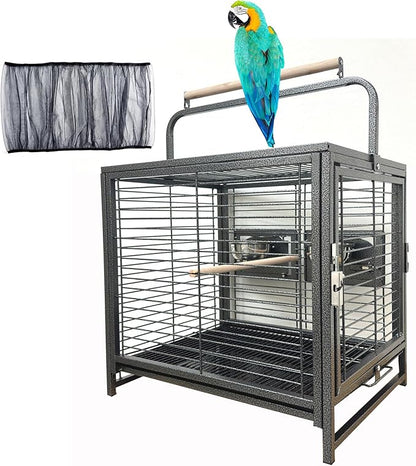 Portable and Durable Heavy Duty Travel Vet Bird Parrot Carrier Play Stand Perch by Mcage