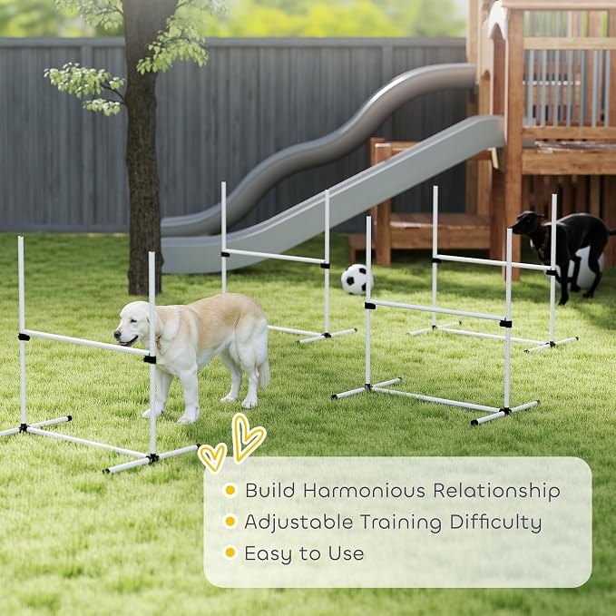PawHut 4 Piece Dog Agility Training Equipment - Image 7