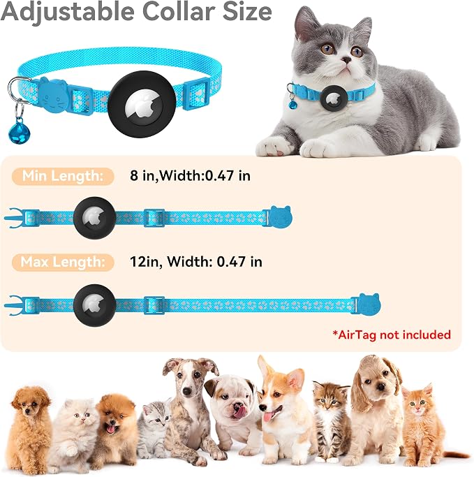 Vanjua 2 Pack Airtag Cat Collar Breakaway - Image 3