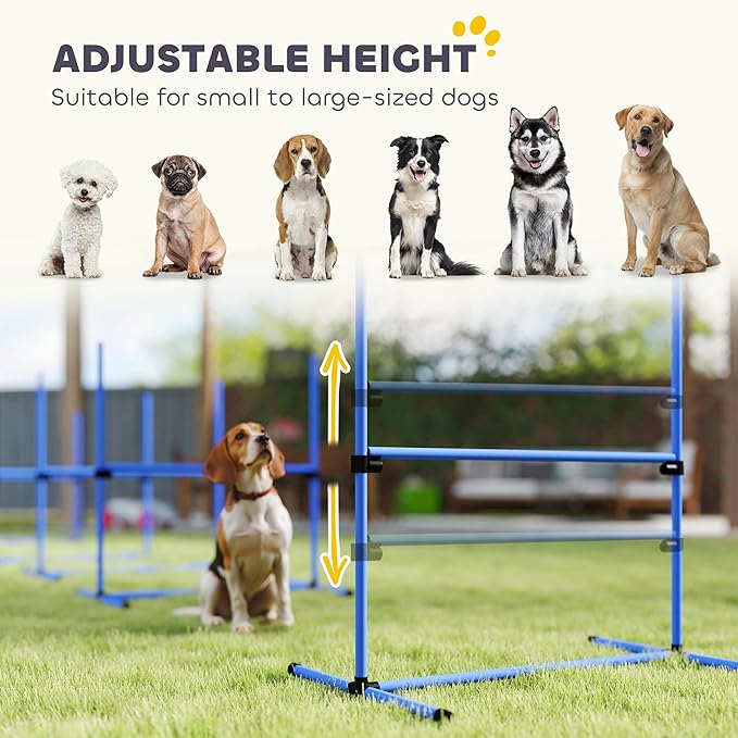 PawHut 4 Piece Dog Agility Training Equipment - Image 4