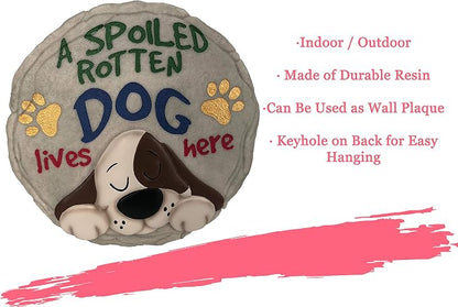Spoontiques - Garden Décor - Spoiled Rotten Dog Stepping Stone - Decorative - Image 6