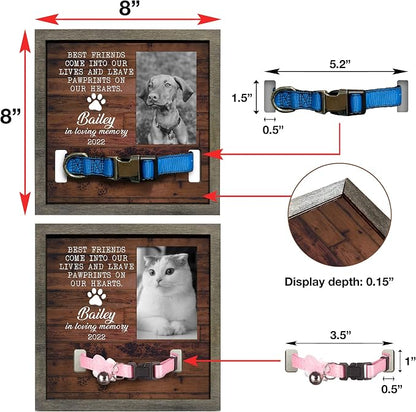 Personalized Dog Collar Frame Memorial Pet Loss Sign Dog & Cat Lover Ever Gifts - Image 3