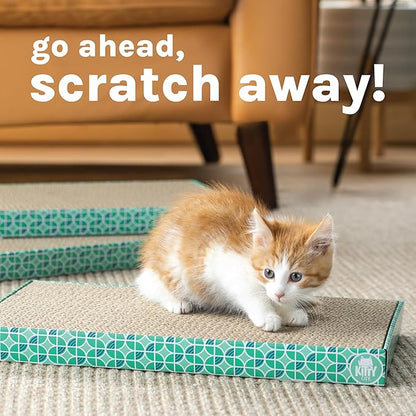 Kitty City Cat Scratcher Refill – 3-Pack Durable Corrugated Cardboard Scratch - Image 4