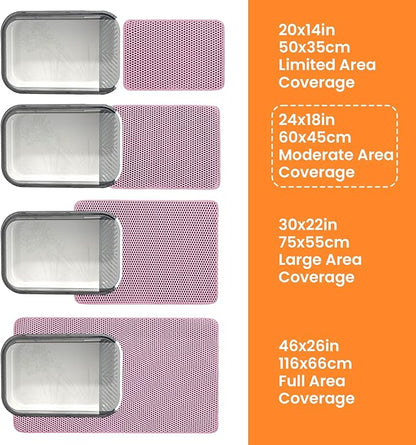 Cat Litter Mat, 24x18 Inches Large Double Layer Honeycomb Cat Litter Trapping - Image 9