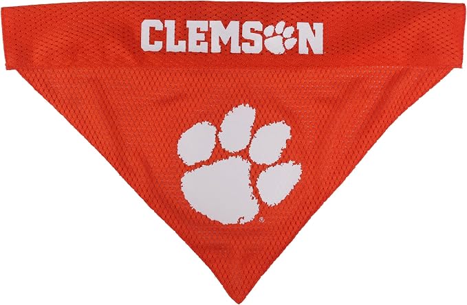 Pets First Collegiate Pet Accessories, Reversible Bandana, Clemson Tigers Size - Image 2
