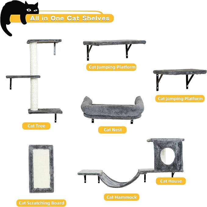 NUNU LAB Wall Mounted Cat Furniture Set - Image 5