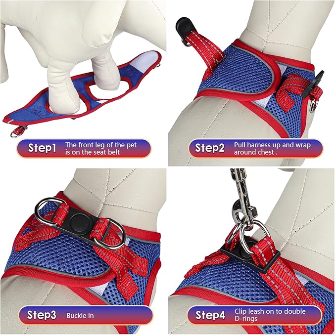 YIMEIS Dog Harness and Leash Set, No Pull Soft Mesh Pet Harness, Reflective - Image 3