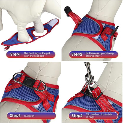 YIMEIS Dog Harness and Leash Set, No Pull Soft Mesh Pet Harness, Reflective - Image 3